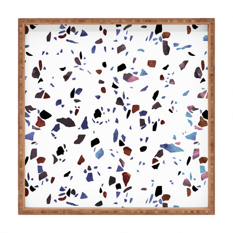 Emanuela Carratoni Autumnal Terrazzo Texture Square Tray