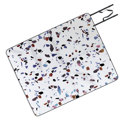 Emanuela Carratoni Autumnal Terrazzo Texture Picnic Blanket
