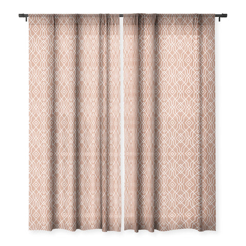 Emanuela Carratoni Baked Earth EthnicTheme Sheer Window Curtain