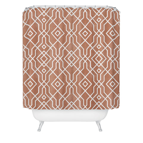 Emanuela Carratoni Baked Earth EthnicTheme Shower Curtain