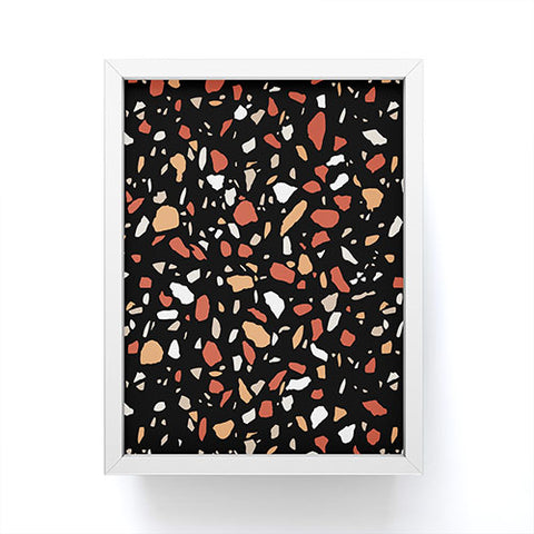 Emanuela Carratoni Baked Earth Terrazzo Framed Mini Art Print