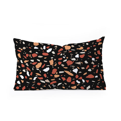 Emanuela Carratoni Baked Earth Terrazzo Oblong Throw Pillow