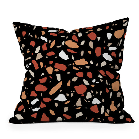 Emanuela Carratoni Baked Earth Terrazzo Throw Pillow