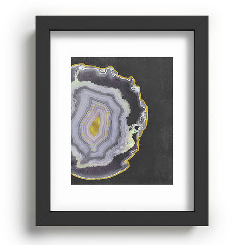 Emanuela Carratoni Black and Gold Agate Recessed Framing Rectangle