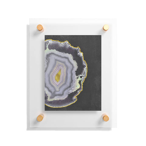 Emanuela Carratoni Black and Gold Agate Floating Acrylic Print