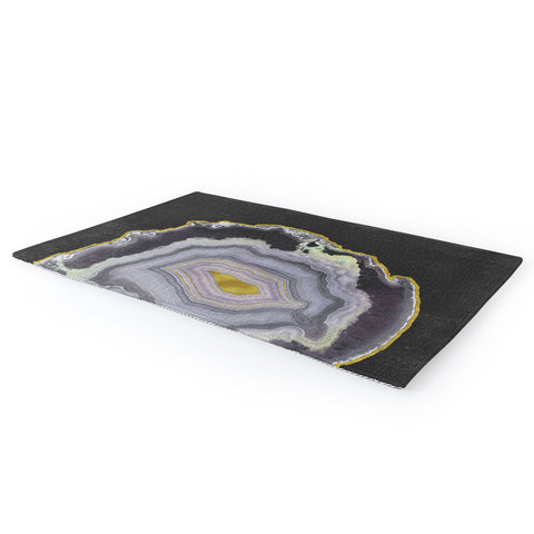 Emanuela Carratoni Black and Gold Agate Area Rug