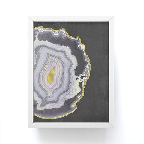Emanuela Carratoni Black and Gold Agate Framed Mini Art Print
