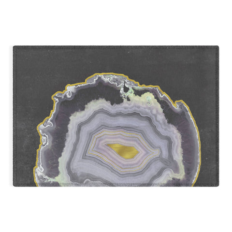 Emanuela Carratoni Black and Gold Agate Outdoor Rug