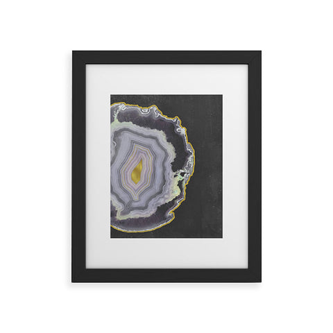 Emanuela Carratoni Black and Gold Agate Framed Art Print