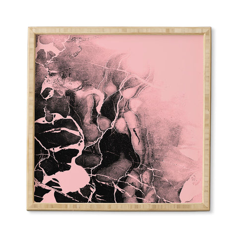 Emanuela Carratoni Black Marble and Pink Framed Wall Art
