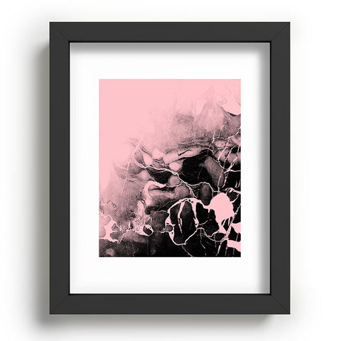 Emanuela Carratoni Black Marble and Pink Recessed Framing Rectangle