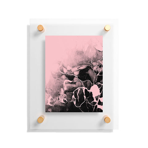 Emanuela Carratoni Black Marble and Pink Floating Acrylic Print