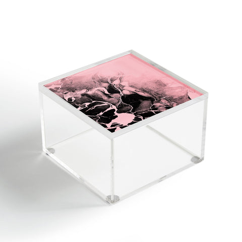 Emanuela Carratoni Black Marble and Pink Acrylic Box