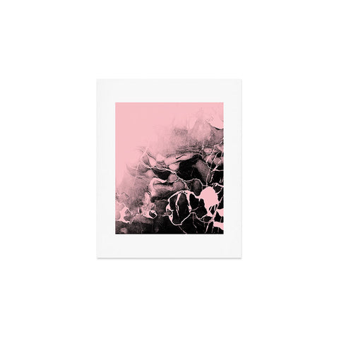 Emanuela Carratoni Black Marble and Pink Art Print