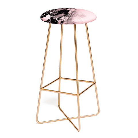 Emanuela Carratoni Black Marble and Pink Bar Stool