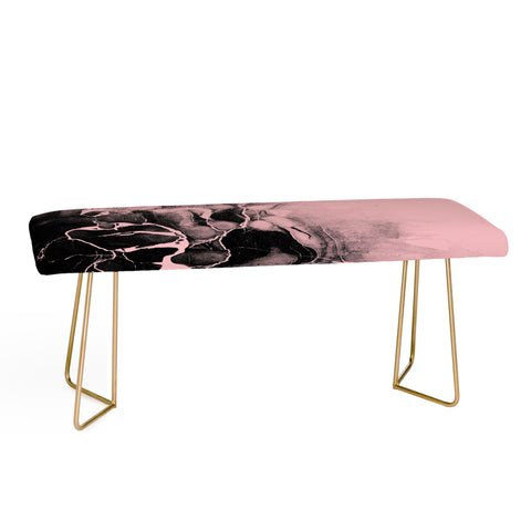 Emanuela Carratoni Black Marble and Pink Bench