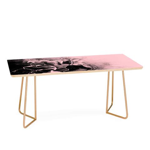 Emanuela Carratoni Black Marble and Pink Coffee Table