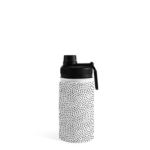 Emanuela Carratoni Black Polka Dots Water Bottle