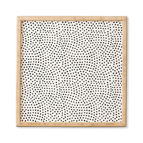 Emanuela Carratoni Black Polka Dots Framed Wall Art