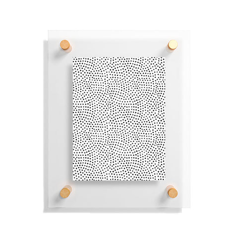 Emanuela Carratoni Black Polka Dots Floating Acrylic Print