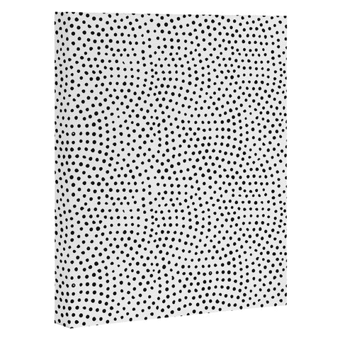 Emanuela Carratoni Black Polka Dots Art Canvas