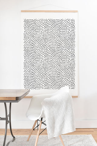 Emanuela Carratoni Black Polka Dots Art Print And Hanger