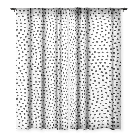 Emanuela Carratoni Black Polka Dots Sheer Non Repeat