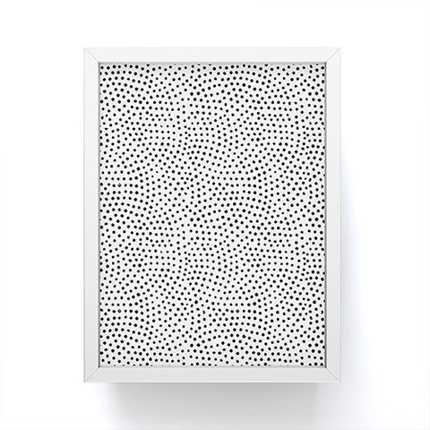 Emanuela Carratoni Black Polka Dots Framed Mini Art Print