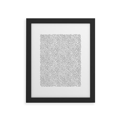 Emanuela Carratoni Black Polka Dots Framed Art Print