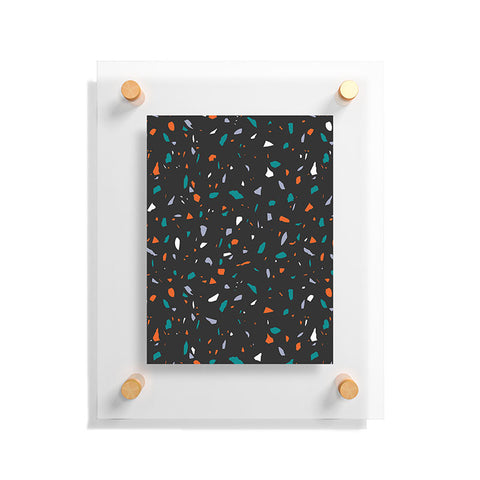 Emanuela Carratoni Black Terrazzo Floating Acrylic Print