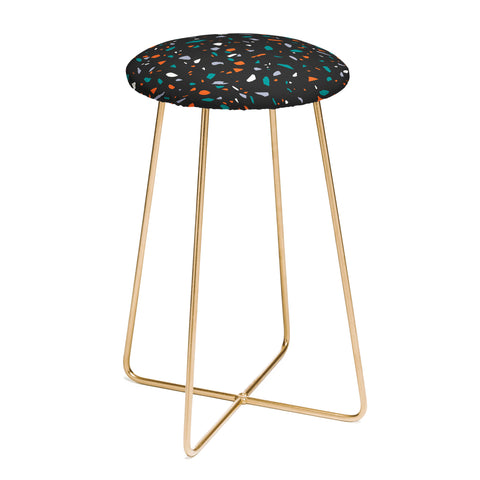 Emanuela Carratoni Black Terrazzo Counter Stool