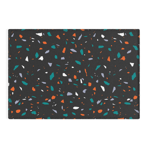 Emanuela Carratoni Black Terrazzo Outdoor Rug