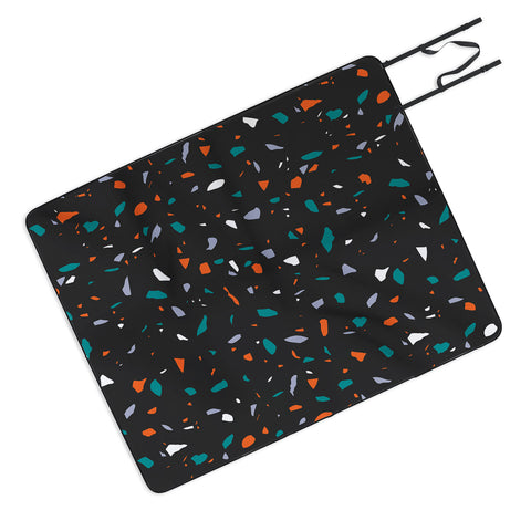 Emanuela Carratoni Black Terrazzo Picnic Blanket