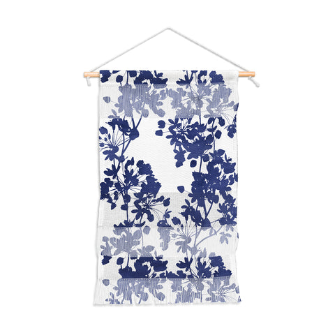 Emanuela Carratoni Blue Delicate Flowers Wall Hanging Portrait