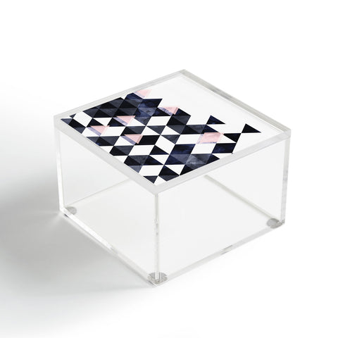 Emanuela Carratoni Blue Geometry Acrylic Box