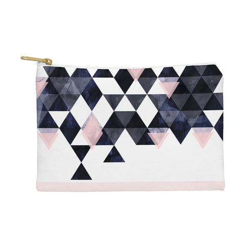 Emanuela Carratoni Blue Geometry Pouch