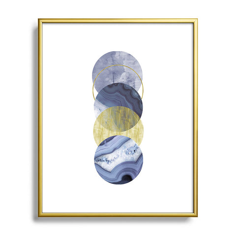 Emanuela Carratoni Blue Moonlight Metal Framed Art Print