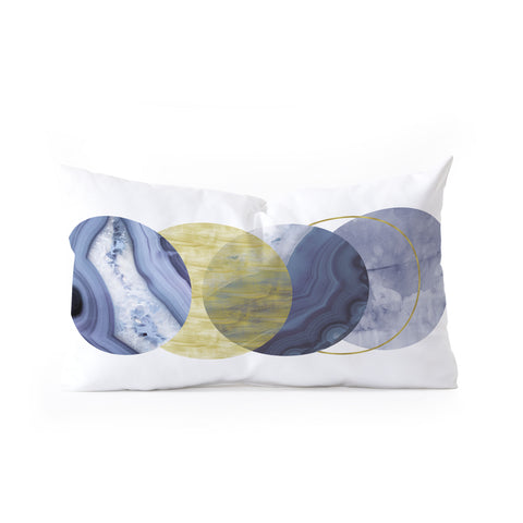 Emanuela Carratoni Blue Moonlight Oblong Throw Pillow
