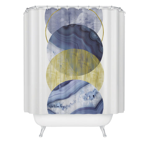 Emanuela Carratoni Blue Moonlight Shower Curtain