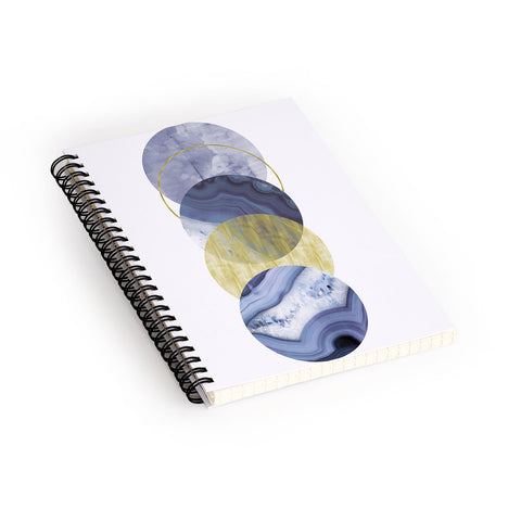 Emanuela Carratoni Blue Moonlight Spiral Notebook