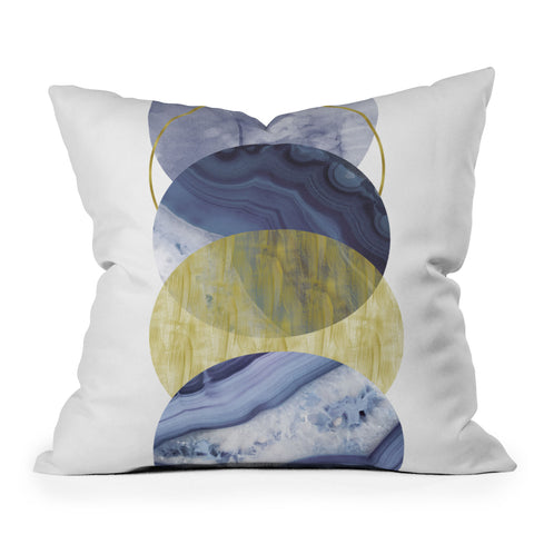 Emanuela Carratoni Blue Moonlight Throw Pillow