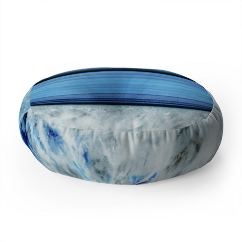 Emanuela Carratoni Blue Shadows Floor Pillow Round