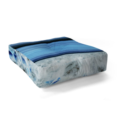 Emanuela Carratoni Blue Shadows Floor Pillow Square