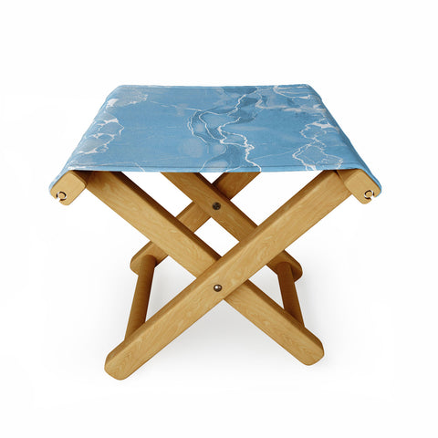 Emanuela Carratoni Blue Sky Marble Folding Stool