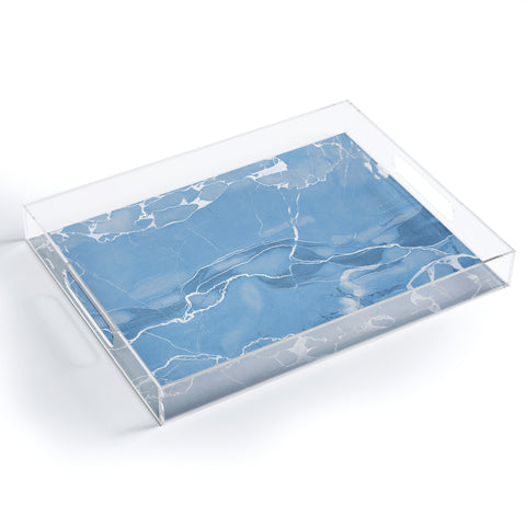 Emanuela Carratoni Blue Sky Marble Acrylic Tray