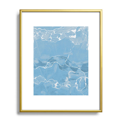 Emanuela Carratoni Blue Sky Marble Metal Framed Art Print