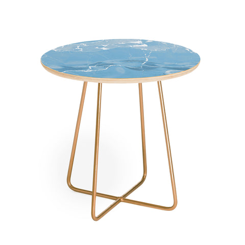 Emanuela Carratoni Blue Sky Marble Round Side Table