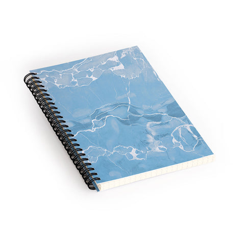 Emanuela Carratoni Blue Sky Marble Spiral Notebook