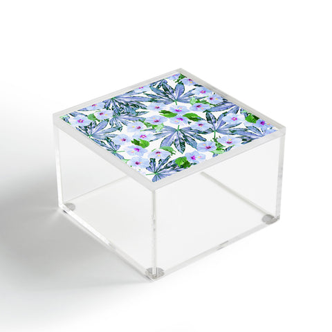 Emanuela Carratoni Blue Tropical Blossom Acrylic Box