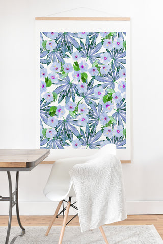 Emanuela Carratoni Blue Tropical Blossom Art Print And Hanger